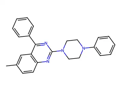 6-Methyl-4-phenyl-2-(4-phenylpiperazin-1-yl)quinazoline structure