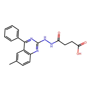 4-(2-(6-Methyl-4-phenylquinazolin-2-yl)hydrazinyl)-4-oxobutanoic acid structure