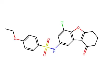 N-(4-chloro-9-oxo-7,8-dihydro-6H-dibenzofuran-2-yl)-4-ethoxybenzenesulfonamide structure