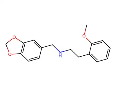 N-(1,3-benzodioxol-5-ylmethyl)-2-(2-methoxyphenyl)ethanamine structure