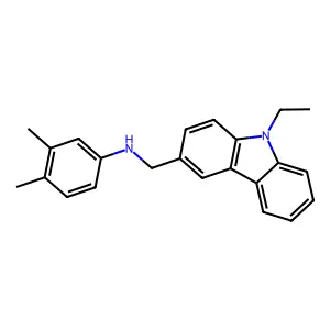 N-[(9-ethyl-9H-carbazol-3-yl)methyl]-3,4-dimethylaniline structure