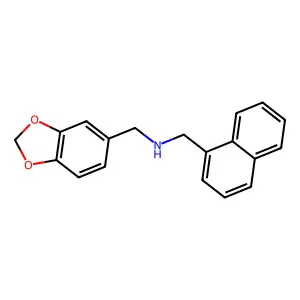 (1,3-Benzodioxol-5-ylmethyl)(1-naphthylmethyl)amine structure