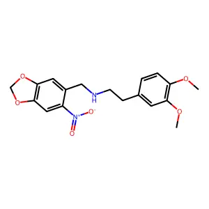 2-(3,4-dimethoxyphenyl)-N-[(6-nitro-1,3-benzodioxol-5-yl)methyl]ethanamine structure