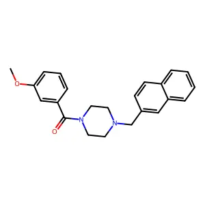 (3-Methoxyphenyl)-[4-(naphthalen-2-ylmethyl)piperazin-1-yl]methanone structure