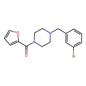 [4-(3-Bromobenzyl)piperazin-1-yl](furan-2-yl)methanone structure