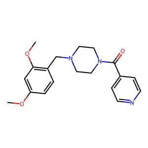 [4-(2,4-Dimethoxybenzyl)piperazin-1-yl](pyridin-4-yl)methanone structure