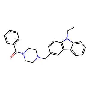 [4-[(9-Ethylcarbazol-3-yl)methyl]piperazin-1-yl]-phenylmethanone structure