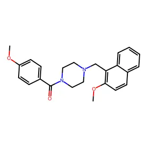 [4-[(2-Methoxynaphthalen-1-yl)methyl]piperazin-1-yl]-(4-methoxyphenyl)methanone structure