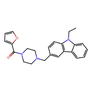 [4-[(9-Ethylcarbazol-3-yl)methyl]piperazin-1-yl]-(furan-2-yl)methanone structure