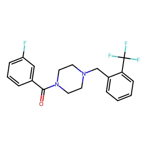 (3-Fluorophenyl)-[4-[[2-(trifluoromethyl)phenyl]methyl]piperazin-1-yl]methanone structure