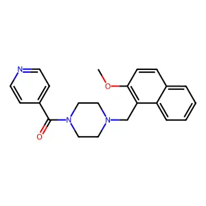 [4-[(2-Methoxynaphthalen-1-yl)methyl]piperazin-1-yl]-pyridin-4-ylmethanone structure