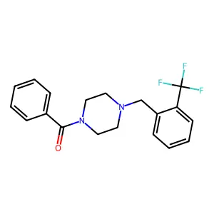 1-Benzoyl-4-{[2-(trifluoromethyl)phenyl]methyl}piperazine structure