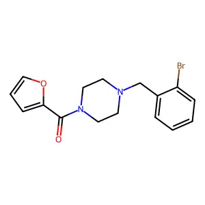 [4-(2-Bromobenzyl)piperazin-1-yl](furan-2-yl)methanone structure