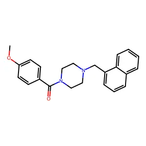 (4-Methoxyphenyl)-[4-(naphthalen-1-ylmethyl)piperazin-1-yl]methanone structure