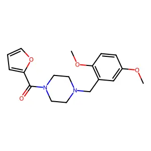[4-[(2,5-Dimethoxyphenyl)methyl]piperazin-1-yl]-(furan-2-yl)methanone structure