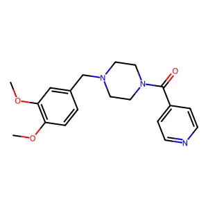 1-[(3,4-Dimethoxyphenyl)methyl]-4-(pyridine-4-carbonyl)piperazine structure