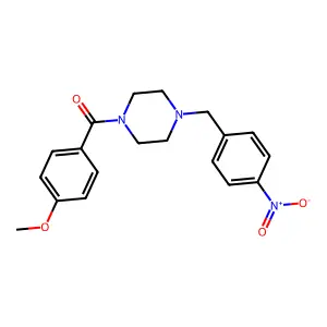 (4-Methoxyphenyl)-[4-[(4-nitrophenyl)methyl]piperazin-1-yl]methanone structure