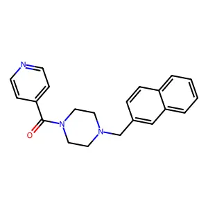 [4-(Naphthalen-2-ylmethyl)piperazin-1-yl]-pyridin-4-ylmethanone structure
