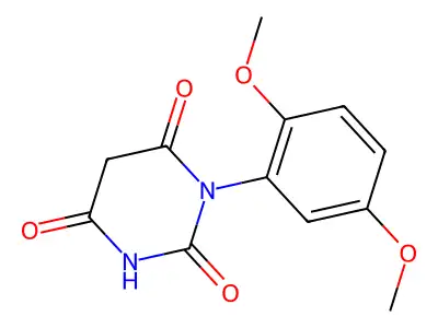 1-(2,5-Dimethoxyphenyl)pyrimidine-2,4,6(1H,3H,5H)-trione structure
