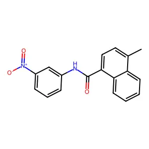 N-{3-nitrophenyl}-4-methyl-1-naphthamide structure