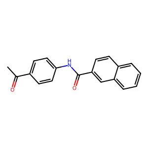 N-(4-acetylphenyl)naphthalene-2-carboxamide structure