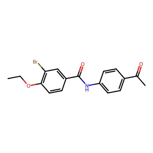 N-(4-acetylphenyl)-3-bromo-4-ethoxybenzamide structure