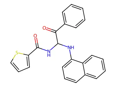 N-[1-(naphthalen-1-ylamino)-2-oxo-2-phenylethyl]thiophene-2-carboxamide structure