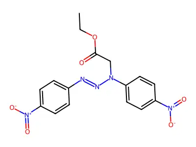 ethyl 2-(4-nitro-N-[(4-nitrophenyl)diazenyl]anilino)acetate structure