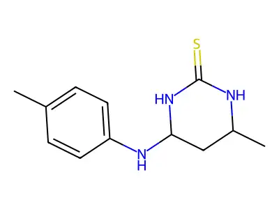 4-Methyl-6-(4-methylanilino)-1,3-diazinane-2-thione structure