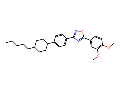 5-(3,4-Dimethoxyphenyl)-3-[4-(4-pentylcyclohexyl)phenyl]-1,2,4-oxadiazole structure