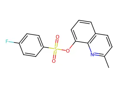 2-Methyl-8-quinolyl 4-fluorobenzenesulfonate structure