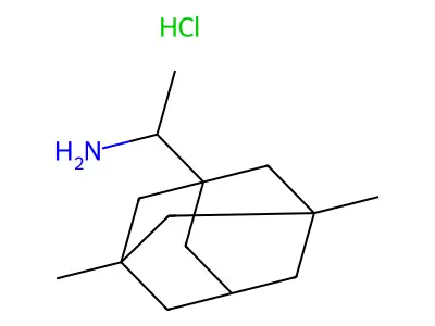 1-(3,5-Dimethyladamantan-1-yl)ethan-1-amine hydrochloride structure