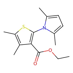 ethyl 2-(2,5-dimethyl-1H-pyrrol-1-yl)-4,5-dimethylthiophene-3-carboxylate structure