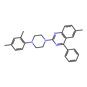 2-[4-(2,4-Dimethylphenyl)piperazin-1-yl]-6-methyl-4-phenylquinazoline structure