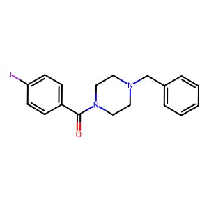 1-Benzyl-4-(4-iodobenzoyl)piperazine structure