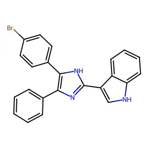 3-[5-(4-bromophenyl)-4-phenyl-1H-imidazol-2-yl]-1H-indole structure