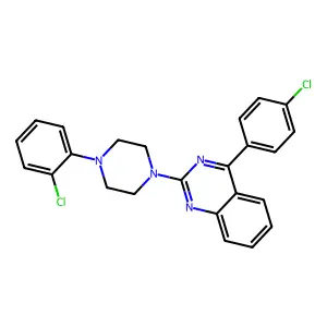 4-(4-Chlorophenyl)-2-(4-(2-chlorophenyl)piperazin-1-yl)quinazoline structure