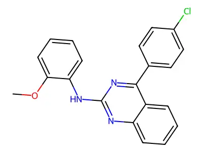 4-(4-chlorophenyl)-N-(2-methoxyphenyl)quinazolin-2-amine structure