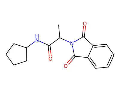 2-(1,3-dioxobenzo[c]azolin-2-yl)-N-cyclopentylpropanamide structure
