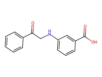 3-(苯甲酰甲基氨基)苯甲酸 structure