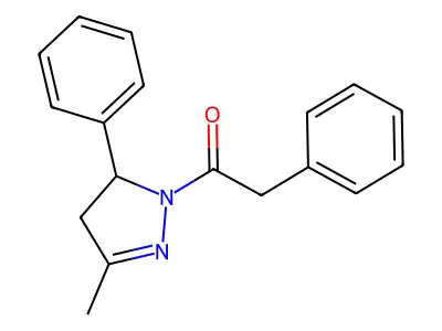1-(5-Methyl-3-phenyl-3,4-dihydropyrazol-2-yl)-2-phenylethanone structure