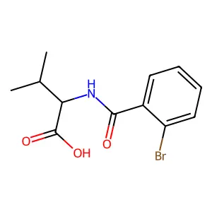 (2S)-2-[(2-bromophenyl)formamido]-3-methylbutanoic acid structure