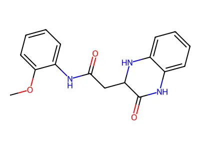 N-(2-methoxyphenyl)-2-(3-oxo-1,2,3,4-tetrahydroquinoxalin-2-yl)acetamide structure
