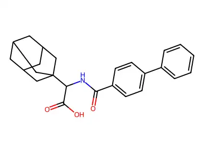 2-(1-Adamantyl)-2-[(4-phenylbenzoyl)amino]acetic acid structure