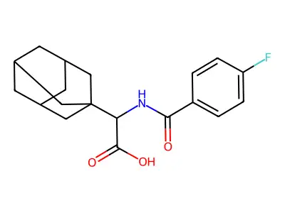 2-(Adamantan-1-yl)-2-[(4-fluorophenyl)formamido]acetic acid structure