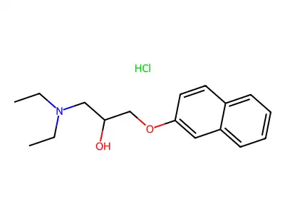 1-(Diethylamino)-3-(naphthalen-2-yloxy)propan-2-ol hydrochloride structure