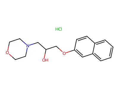 1-Morpholino-3-(naphthalen-2-yloxy)propan-2-ol hydrochloride structure
