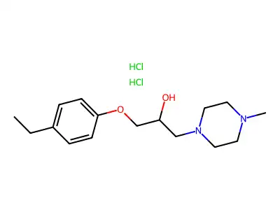 1-(4-ethylphenoxy)-3-(4-methylpiperazin-1-yl)propan-2-ol Dihydrochloride structure