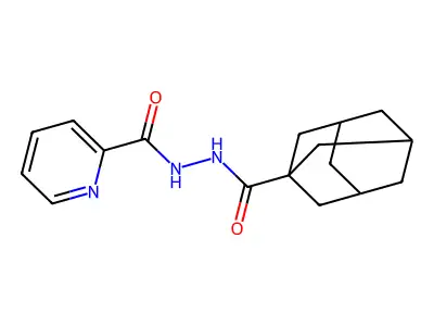 N'-(adamantane-1-carbonyl)pyridine-2-carbohydrazide structure