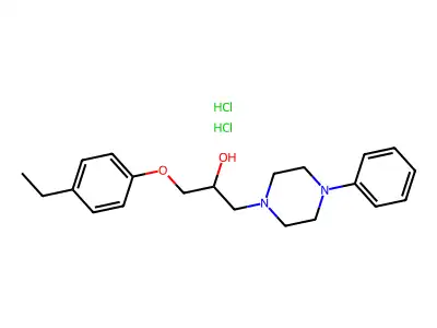 1-(4-ethylphenoxy)-3-(4-phenylpiperazin-1-yl)propan-2-ol Dihydrochloride structure